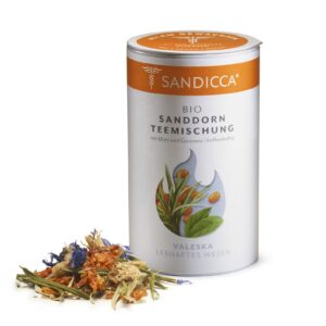 Bio Sanddorn Teemischung Detox aus Österreich mit Bio Sanddornbeere, Bio Sanddornblatt, Guarana und Mate
