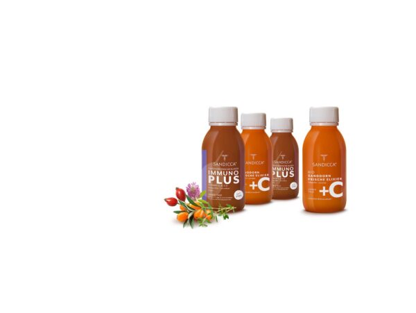 Frische-Elixier +C und Immuno Plus, weißer Hintergrund